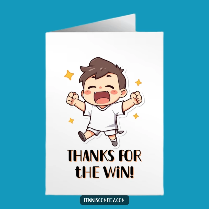 Free Printable Thank You Card: Winning Cheer - Grateful Downloadable Gift of Thanks
