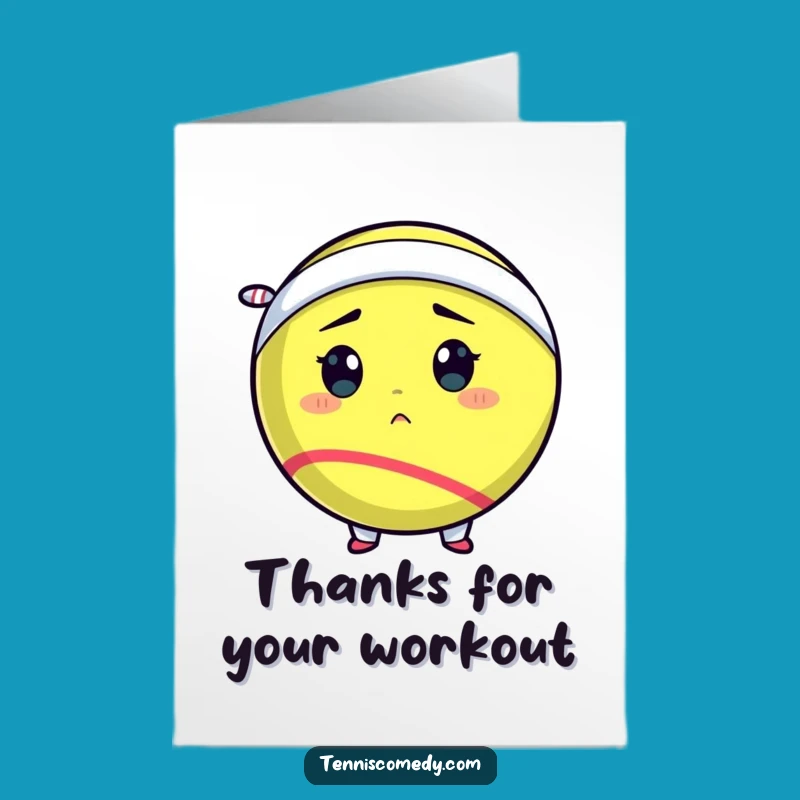 Free Printable Thank You Card: Determined Ball, Funny Downloadable Appreciation