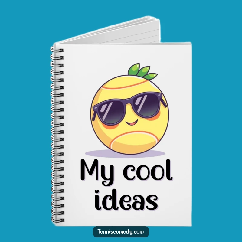 Funny Tennis Ball Sunglasses Notebook - Jot Down Ideas with Humorous Style Gift