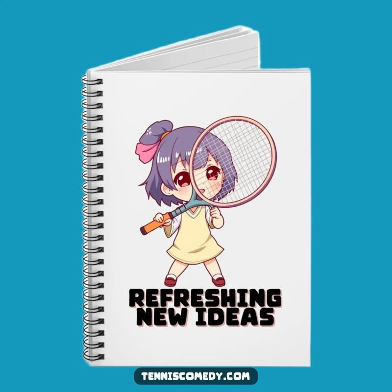 Funny Tennis Racket Fan Notebook: Jot Down Ideas, Stay Cool