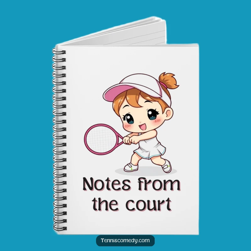 Funny Tennis Smash Notebook - Cute Character Journal for Ideas Gift