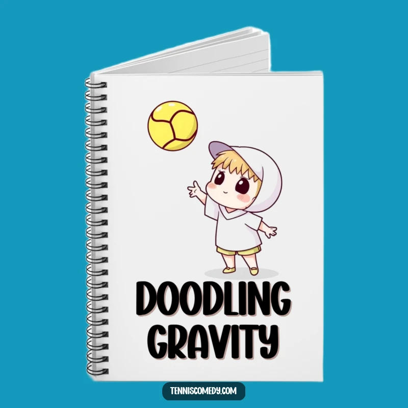 Funny Tennis Toss Notebook - Watching Spin Journal, Perfect Writing Gift