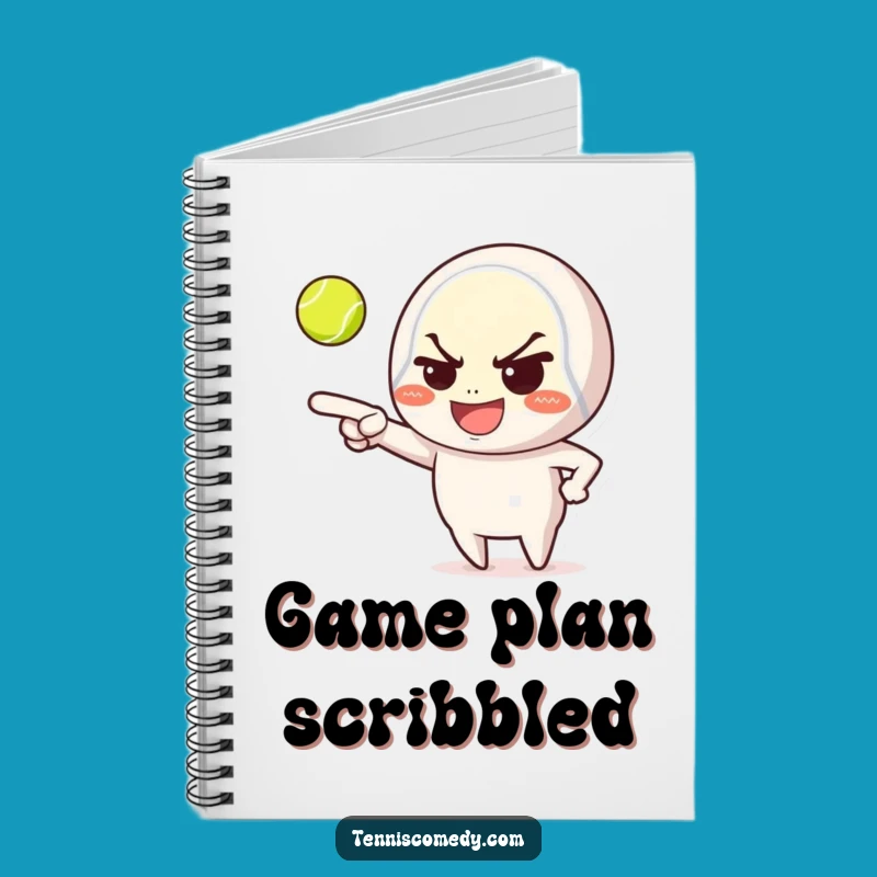 Funny Tennis Planner Notebook: Mischievous Grin for Playful Notes