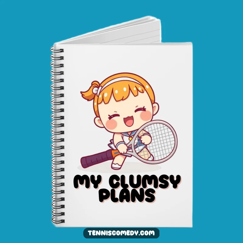 Funny Kawaii Tennis Fail Notebook: Perfect Gift for Tripping Thoughts