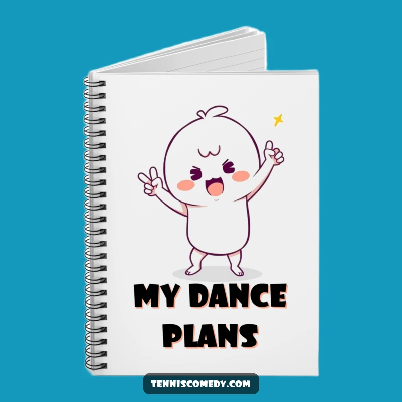 Funny Kawaii Tennis Notebook: Silly Dance Notes, Ideal Funny Gift