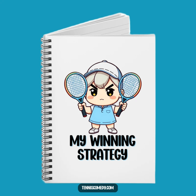 Funny Kawaii Tennis Notebook - Determined Player Journal for School Gift
