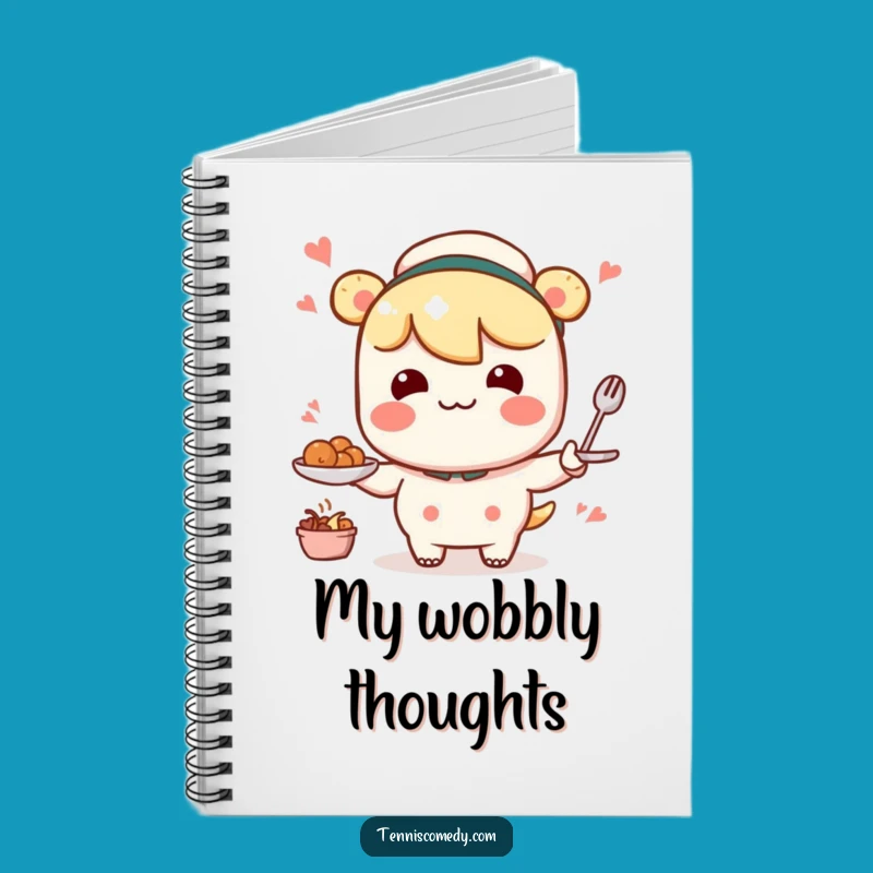 Funny Wobbly Serving Notebook: Kawaii Service Journal - Humorous Gift!