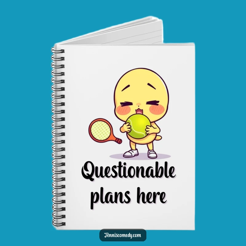 Funny Failed Tennis Serve Notebook - Jot Down Fails with Humor Gift