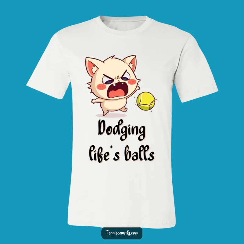 Funny Scared Tennis Ball T-Shirt: Hilarious Staffordshire Dodge!