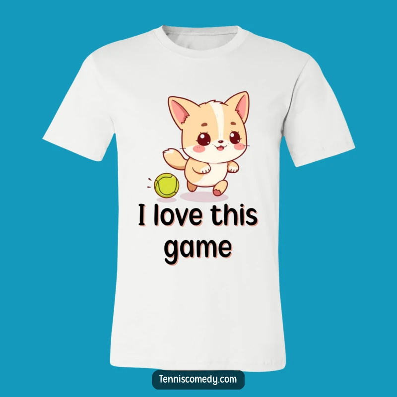 Funny Kawaii Tennis Chase T-Shirt: Playful Gift for Active Souls