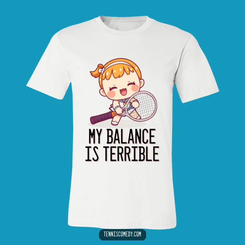 Funny Kawaii Tennis Trip T-Shirt: Comical Gift for Oops Moments