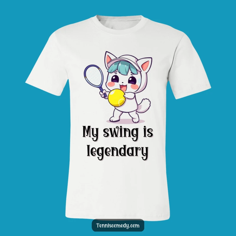 Funny Kawaii Tennis Player T-Shirt: Hilarious Gift for Sports Fanatics