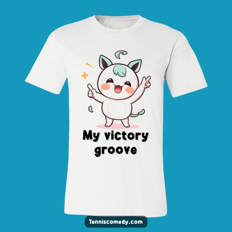 Funny Celebration Dance Character Tee: Kawaii Victory Moves - Comical Gift!