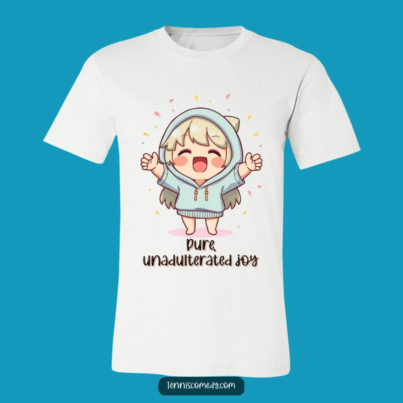 Funny Cheer T-Shirt: Character with Confetti Tee for Party Starters