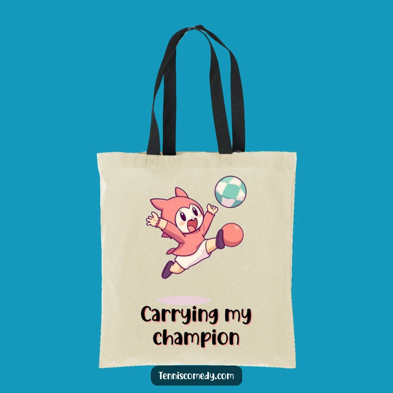 Funny Leaping Character Bouncing Ball Tote Bag A Dynamic Carryall