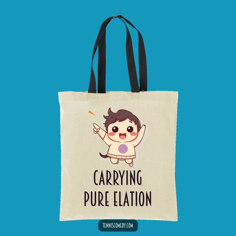 Funny Happy Jump Tote Bag: Victory Celebration Carryall, Fun Gift