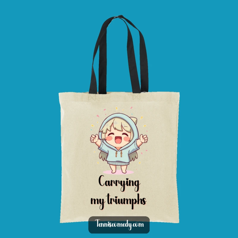 Funny Cheer Tote Bag: Character with Confetti Carryall for Festivities