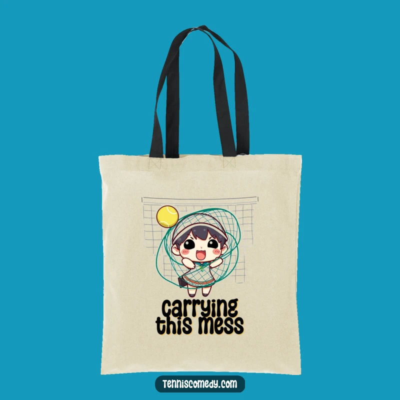 Funny Tennis Net Tangle Tote Bag: Carry Your Laughs to the Court!