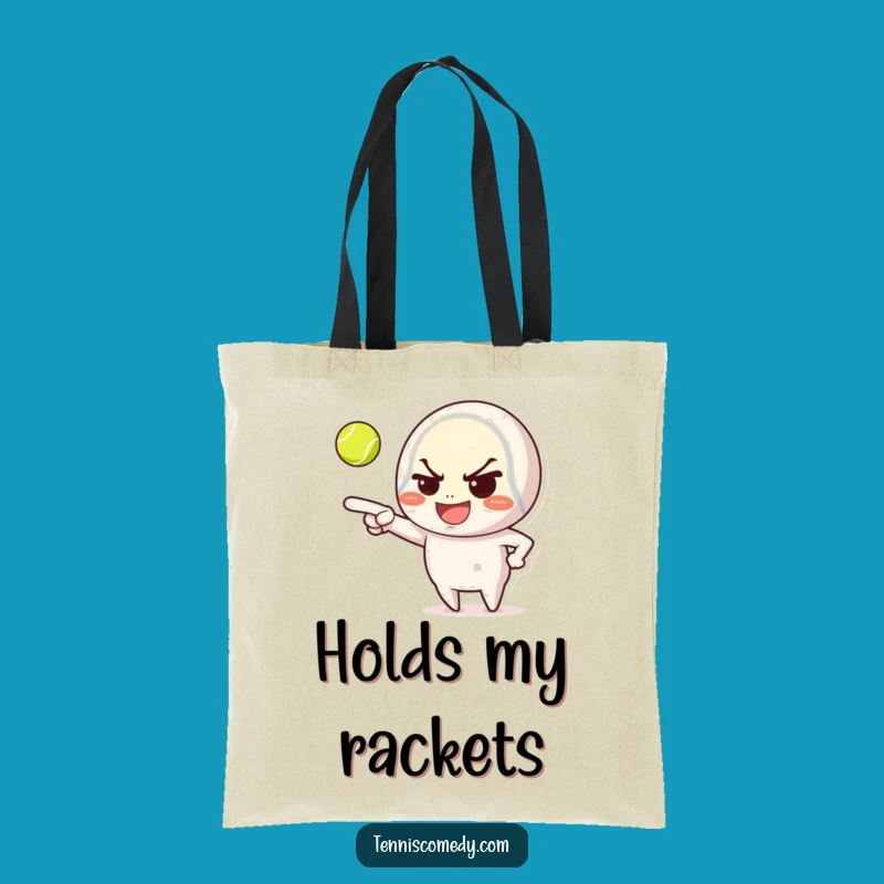 Funny Tennis Playmaker Tote Bag: Mischievous Grin for Essentials