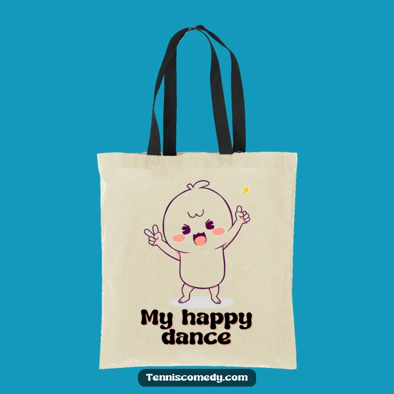 Funny Kawaii Tennis Tote Bag: Silly Dance Style, Great Funny Gift